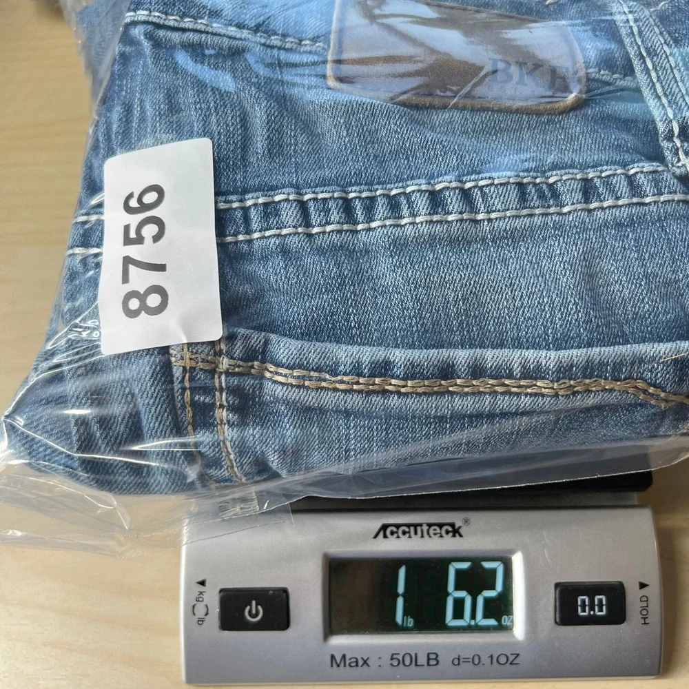 BKE Jake Straight Mens Jeans 33x30 (fit 32x29) Blue Medium Wash Distressed Y2K